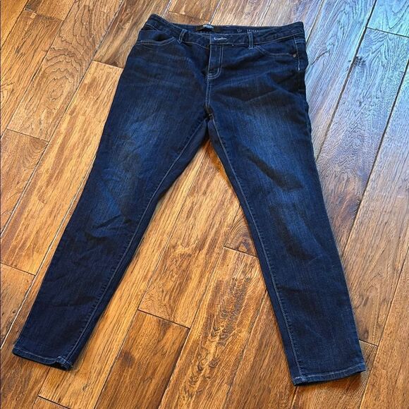Simply Vera Skinny MidRise Dark Blue Denim Jeans - Picture 1 of 10